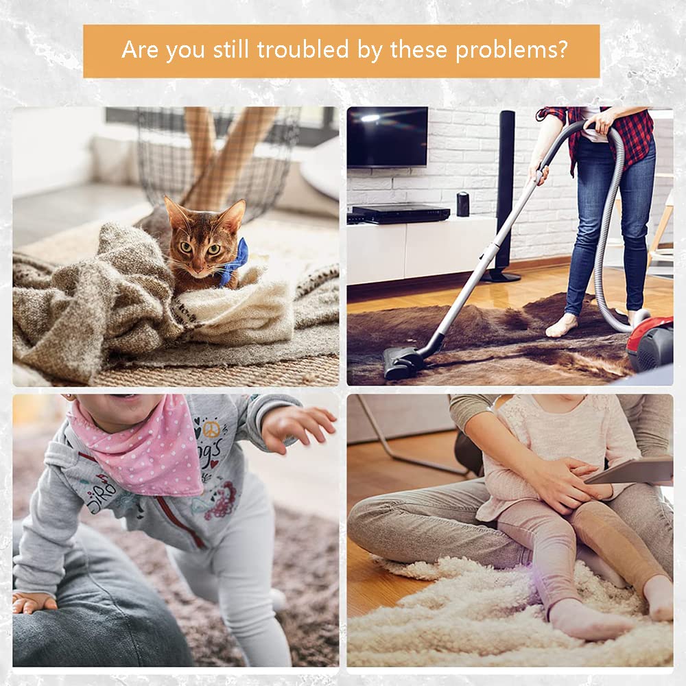 Bajo Alfombra Antideslizante 12 Para Alfombras, Reutilizables Y Pegatinas Antideslizantes