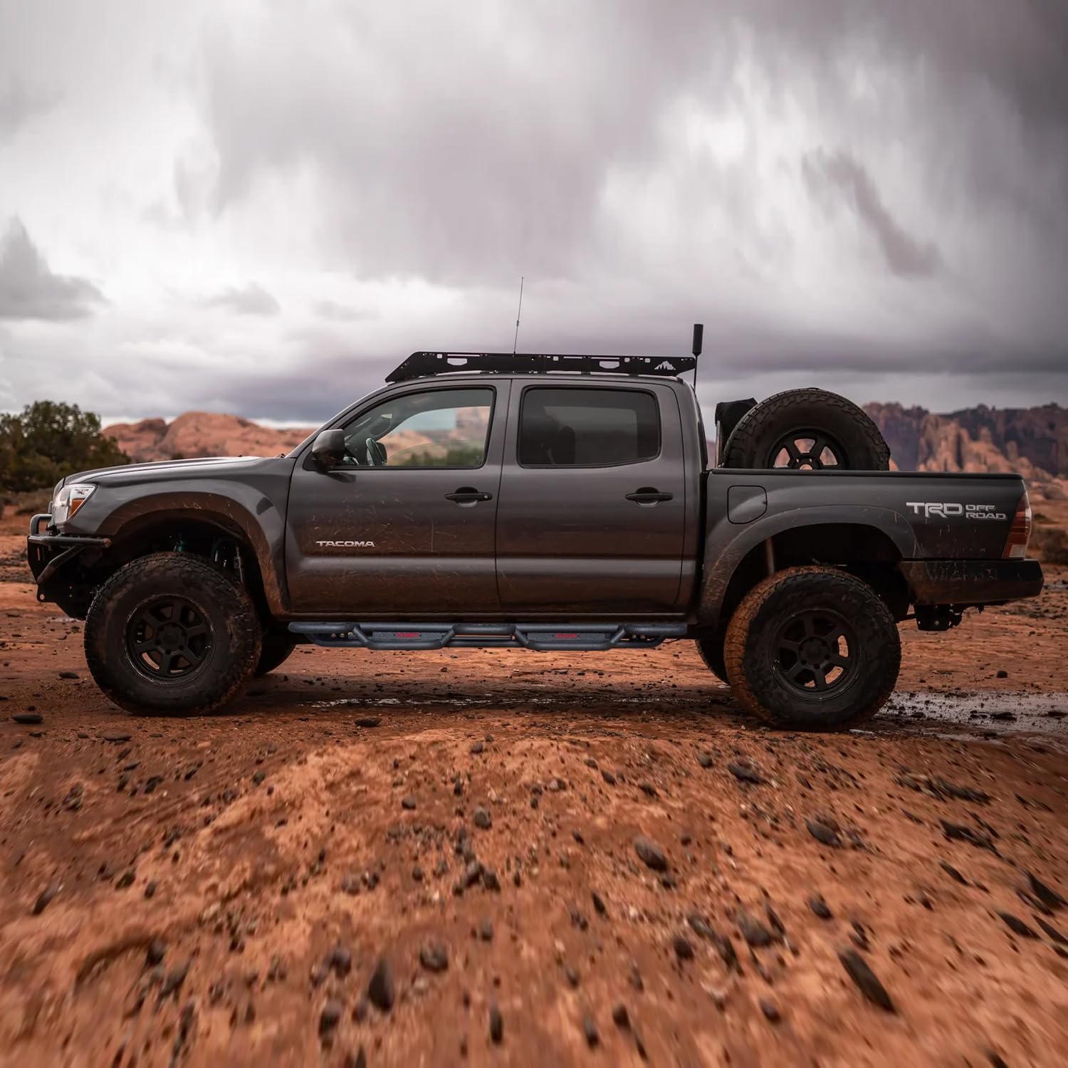 Steel Running Board for 2005-2023 Toyota Tacoma Double Cab/Crew Cab(4 Full-Size Doors) Nerf Bar&Side Step