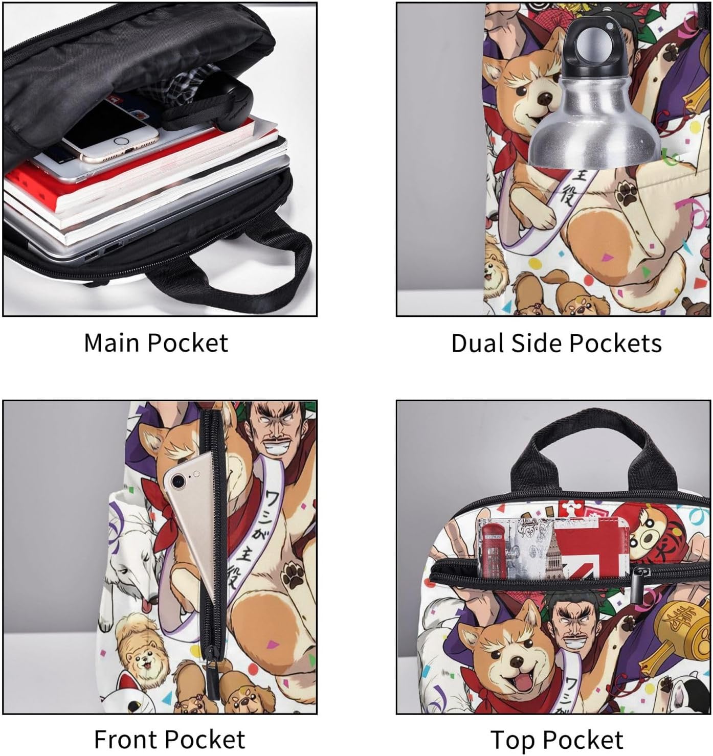 [Yansiba] レディース 織田シナモン信長3 リュックサック 5ポケット 軽量 リュック 14インチpc ビジネス バックパッ