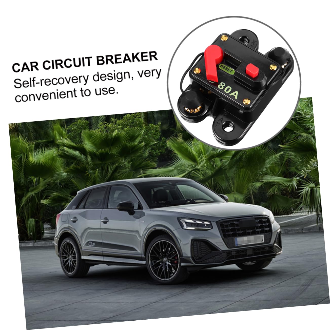 PartyKindom 3 Pièces Porte-fusible Fusible Du Disjoncteur Voiture Disjoncteur Automatique Manuel e Anl Mini-es Réinitialiser Le Alliage Black