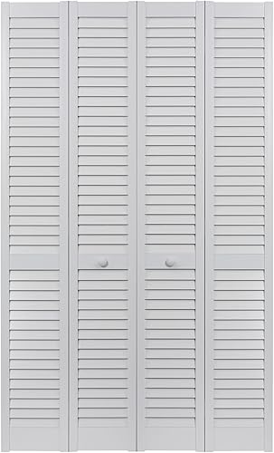 Miniatura 12 de LTL Home Products SEAPP24 Seabrooke - Puerta plegable interior con panel elevado de PVC, 80 pulgadas x 24 pulgadas, color blanco