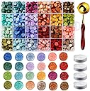 Metallic Assorted Color Seal Beads - 24 Colors for Making Wax Seals, Decor for Envelope, Letter, Wedding Invitation and Sealing Wine Bottle