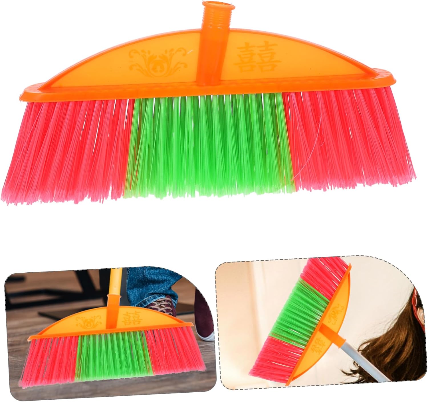 Floor Cleaning Broom Head Replacement Upgrade Dual Row Stiff Bristles for Efficient Sweeping for Home and Office Use Hard Bristle Broom Head