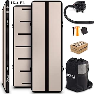 KENDA Air Track Tumbling Mat for Gymnastics - Professional Inflatable Airtrack Tumble Track - Electric Air Pump and Large Backpack - Ships from US - coolthings.us