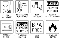 Vista 4 de Moldes redondos de silicona, molde de silicona para pasteles cilíndricos de 24 cavidades, molde antiadherente para hornear, para jabón, chocolate