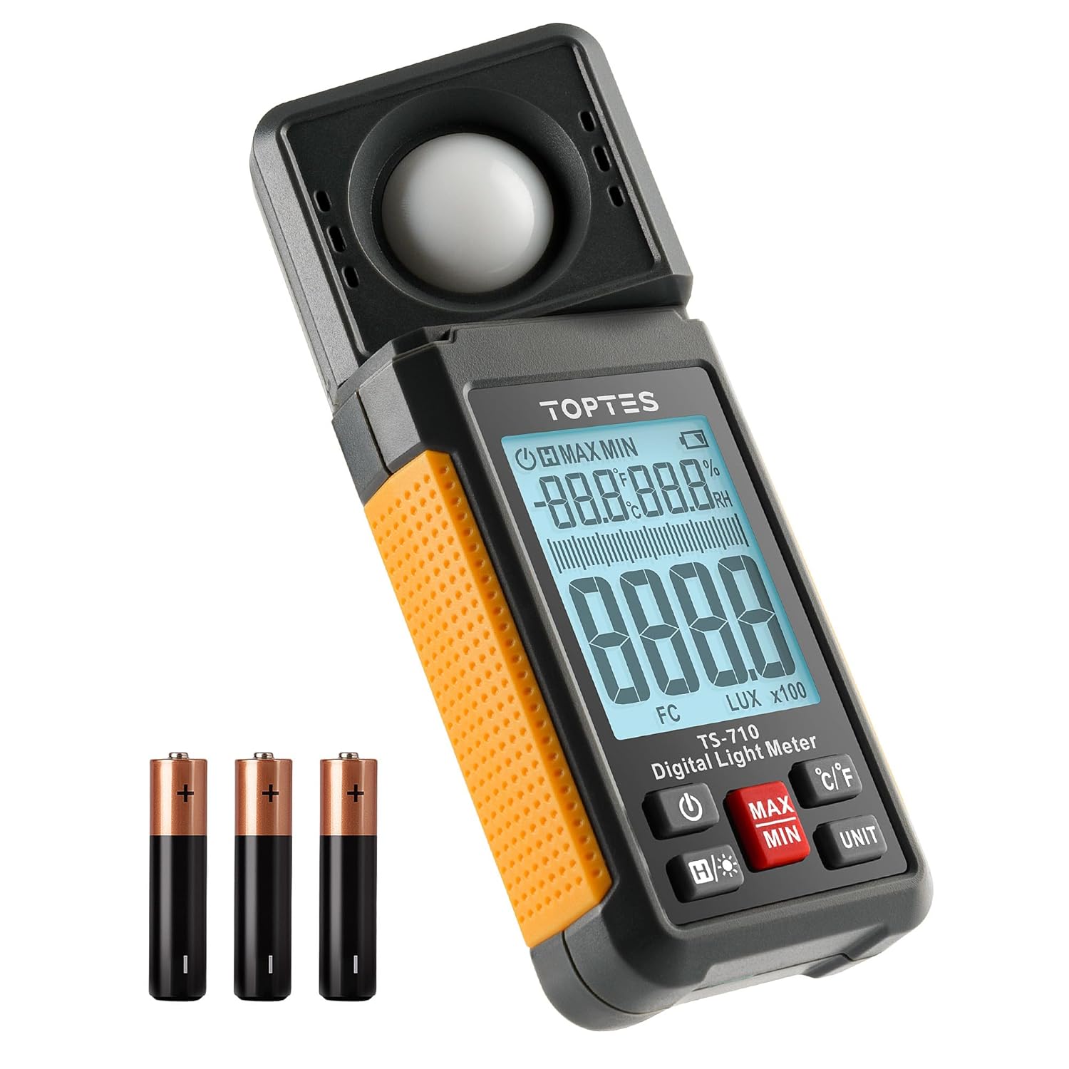 TopTes TS710 Light Meter, Lux/Foot Candles Meter with 180º Rotating