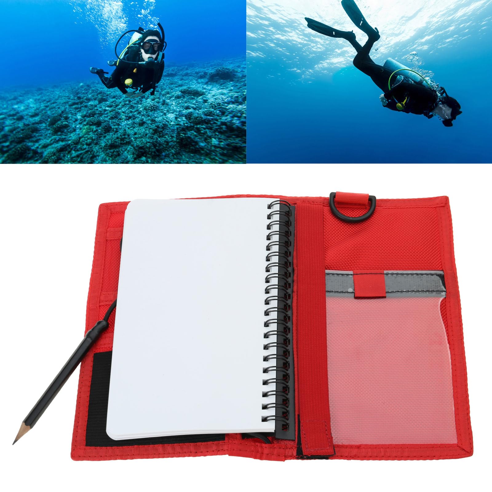 MLWSKERTY Underwater Writing Board Diving Wordpad with Pen for Communication in Water Small Writing Plate for Dive Write Board