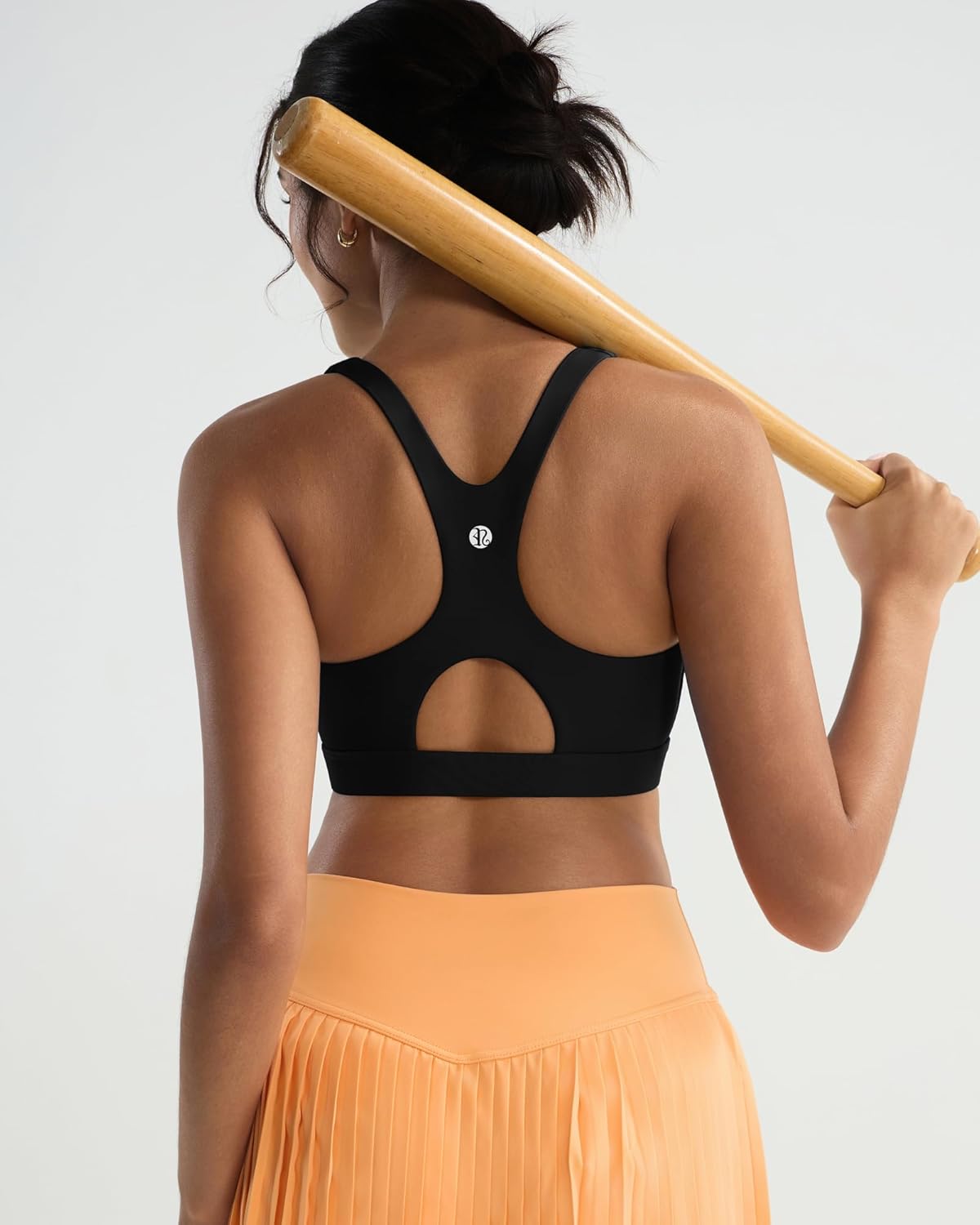 RUNNING GIRL Sports Bras for Women High Support,Racerback High Impact Grey Sports Bra Moulded Cup Workout Bra Push up - Image 7