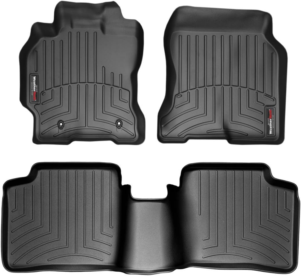 WeatherTech Custom Fit FloorLiners for Toyota Prius - 1st & 2nd Row (44085-1-2), Black