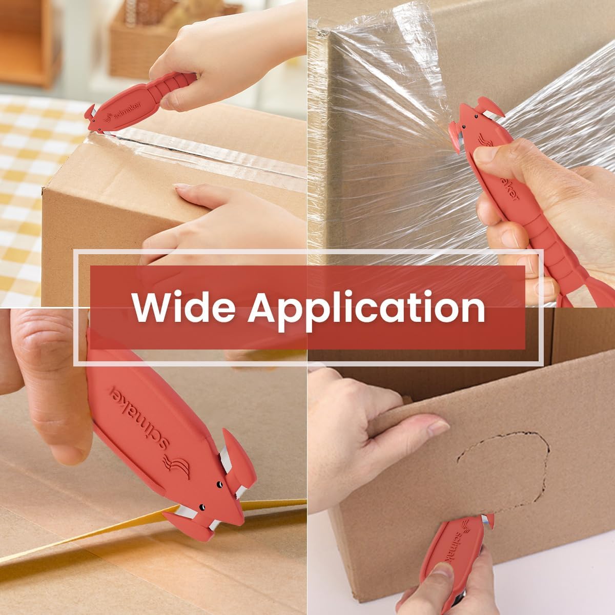 12PCS Scimaker Safety Box Cutter of S2 Steel Blade,Box Opener for Efficient Package Opening,Lobster Package Opener Plastic Cutter for Box, Carton, Shrink Wrap, Plastic Straps.