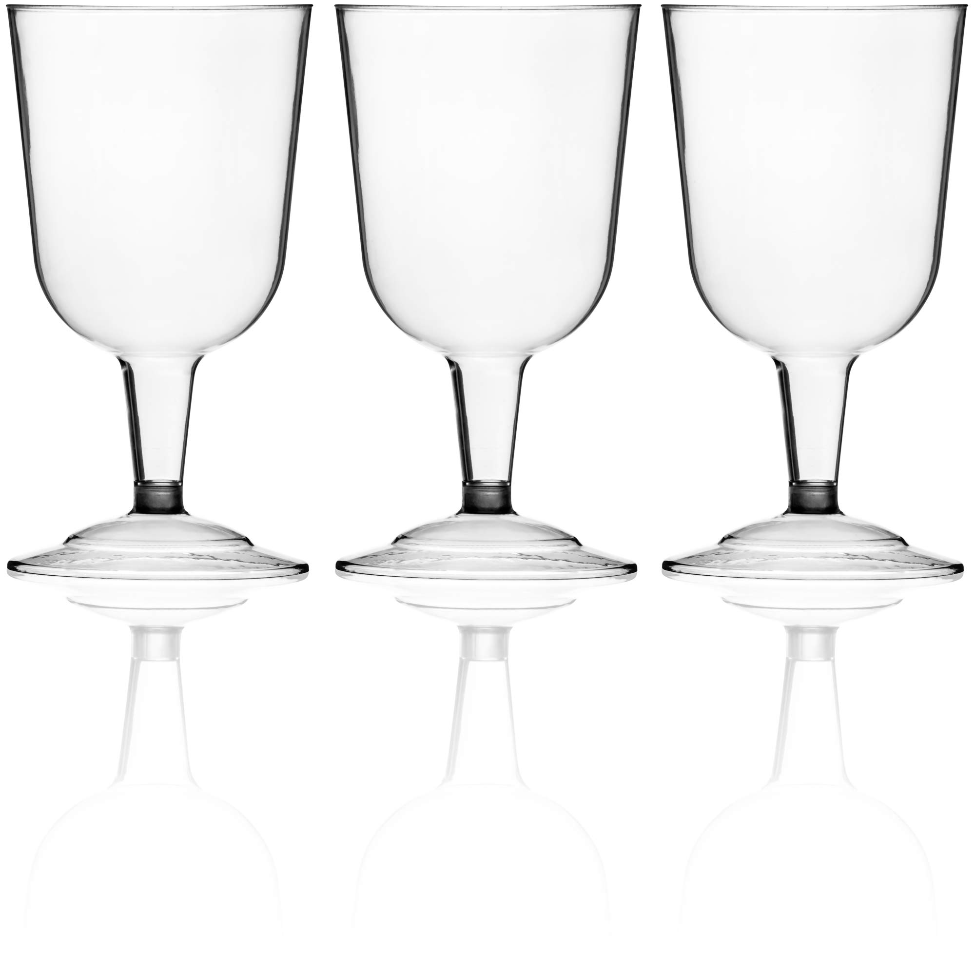 DecorRack Wine Glasses, 6 Oz BPA Free Plastic Party Wine Cups