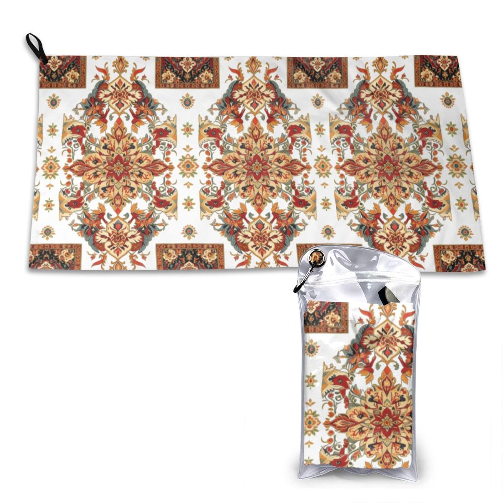 DUYKIMQW Dream-Weaving Print Quick Dry Towel 16x31.5in White