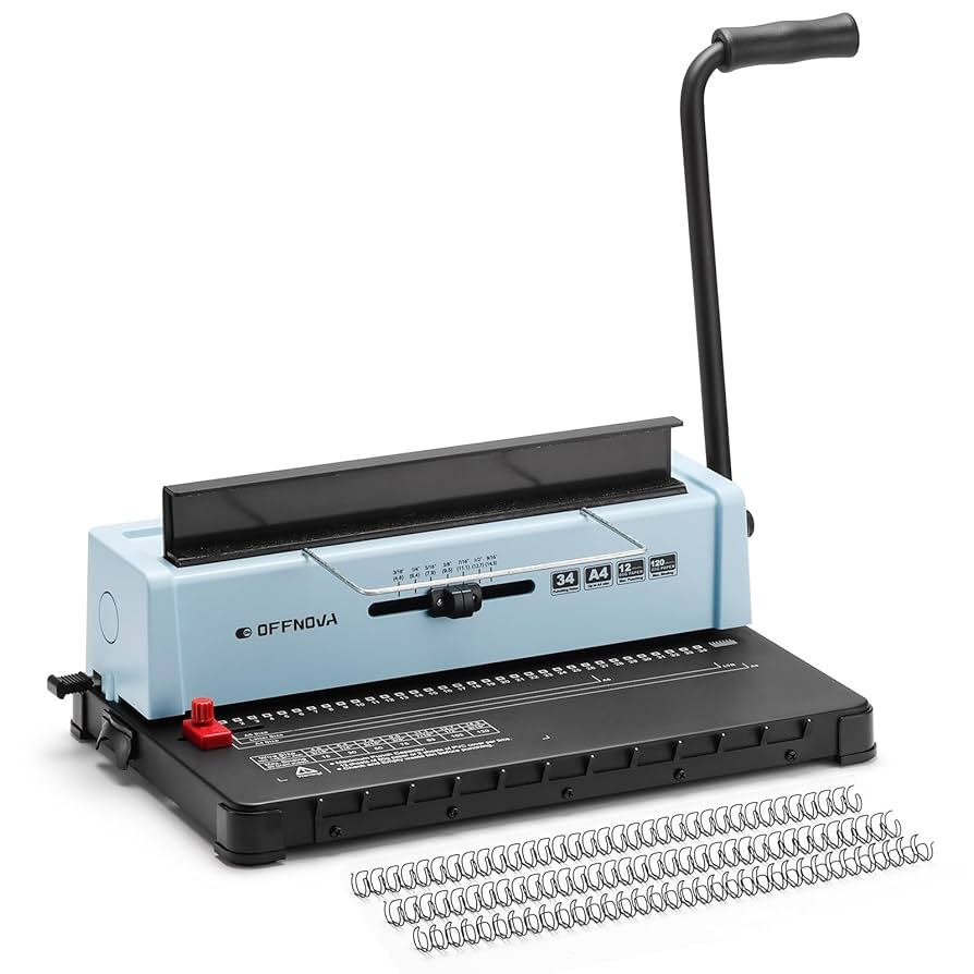 Amazon.com : OFFNOVA Wire Binding Machine, Punch 12 Sheets