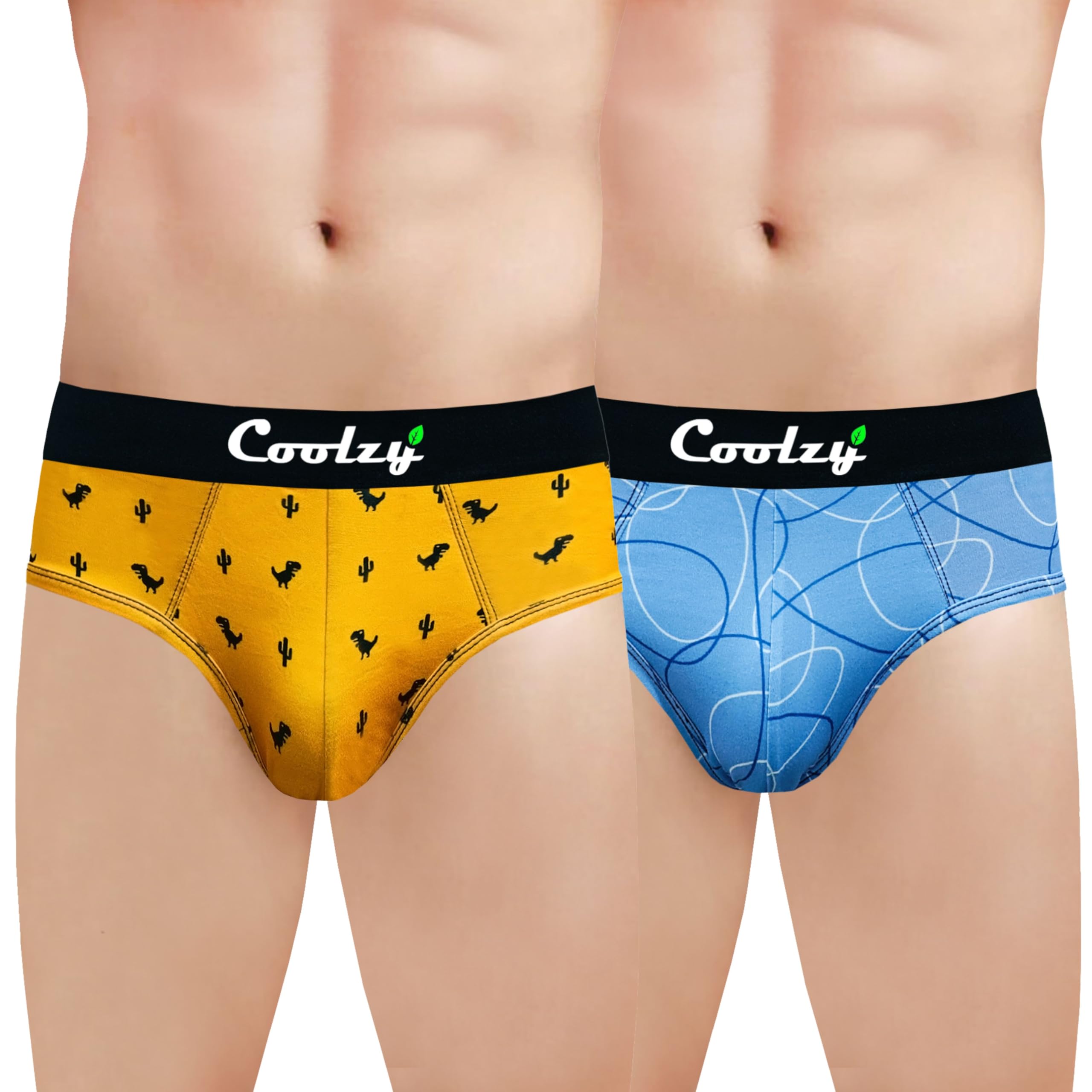 coolzy Cotton Spendex Fabric Altra Soft Brief Printed Underwear Pack of 2-picture-25