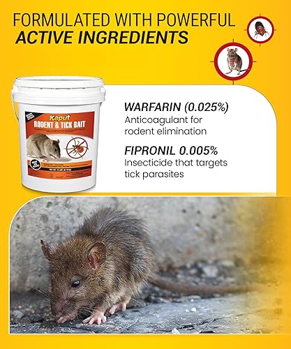 Miniatura 2 de Kaput Bloques de cebo de roedores y garrapatas - Mata roedores y sus garrapatas que pueden transmitir la enfermedad de Lyme (18 libras)