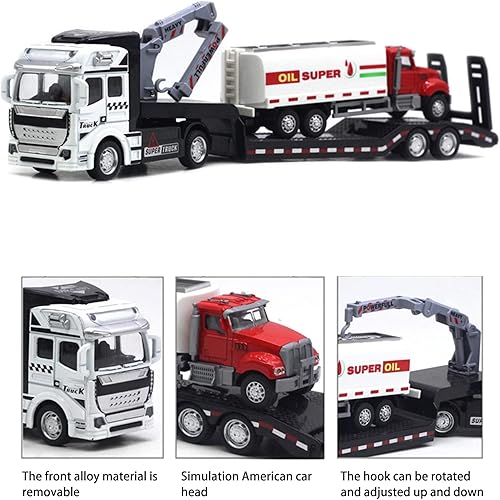 Miniatura 6 de Juguetes transportadores 150 de varios diseños, modelo de extracción hacia atrás, juguetes de aleación de ciudad, remolque, camión de basura, modelo