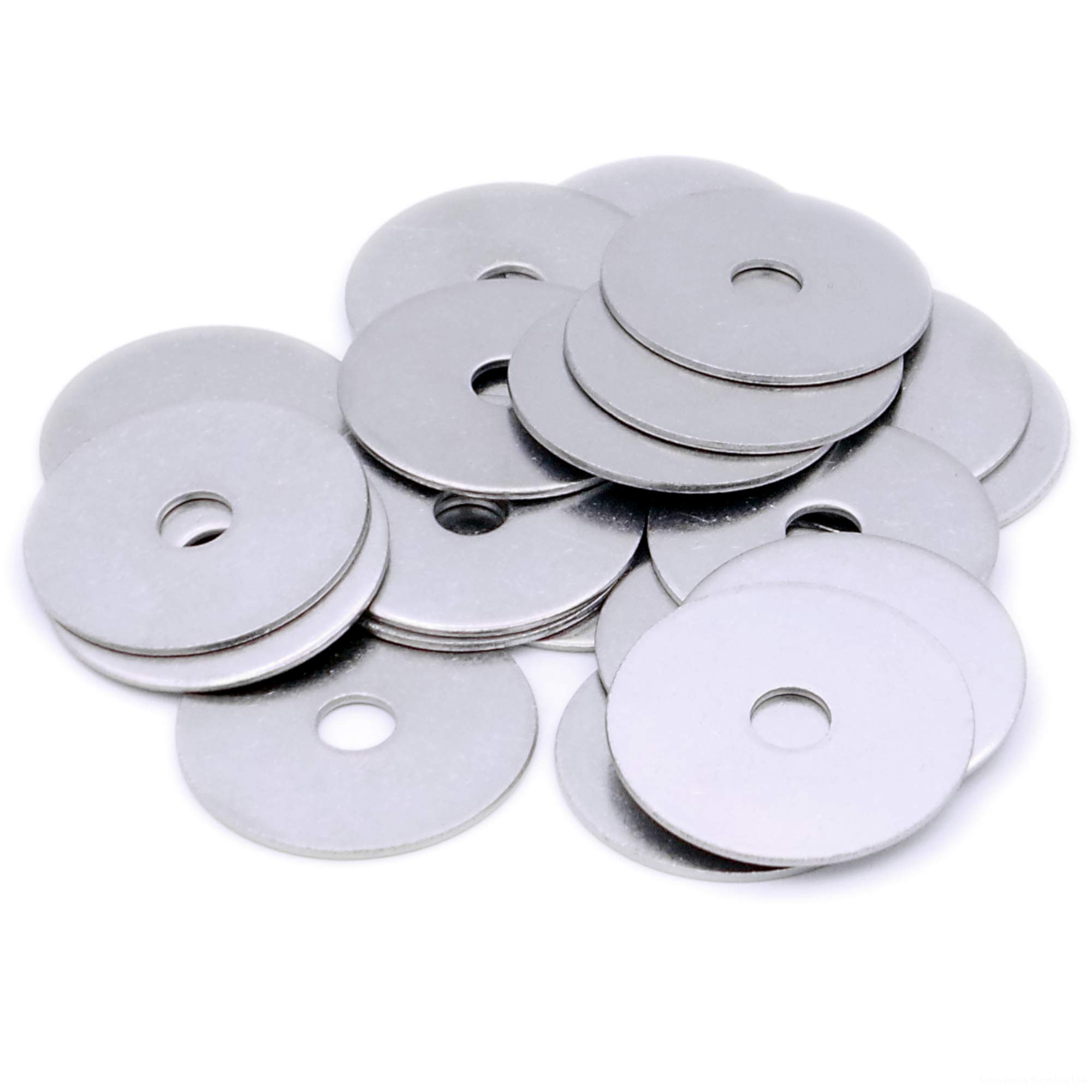 Singularity Supplies Silver M8 (8Mm X 50Mm) Flat Repair Washer (Large Od) - Stainless Steel (A2) (Pack Of 10)
