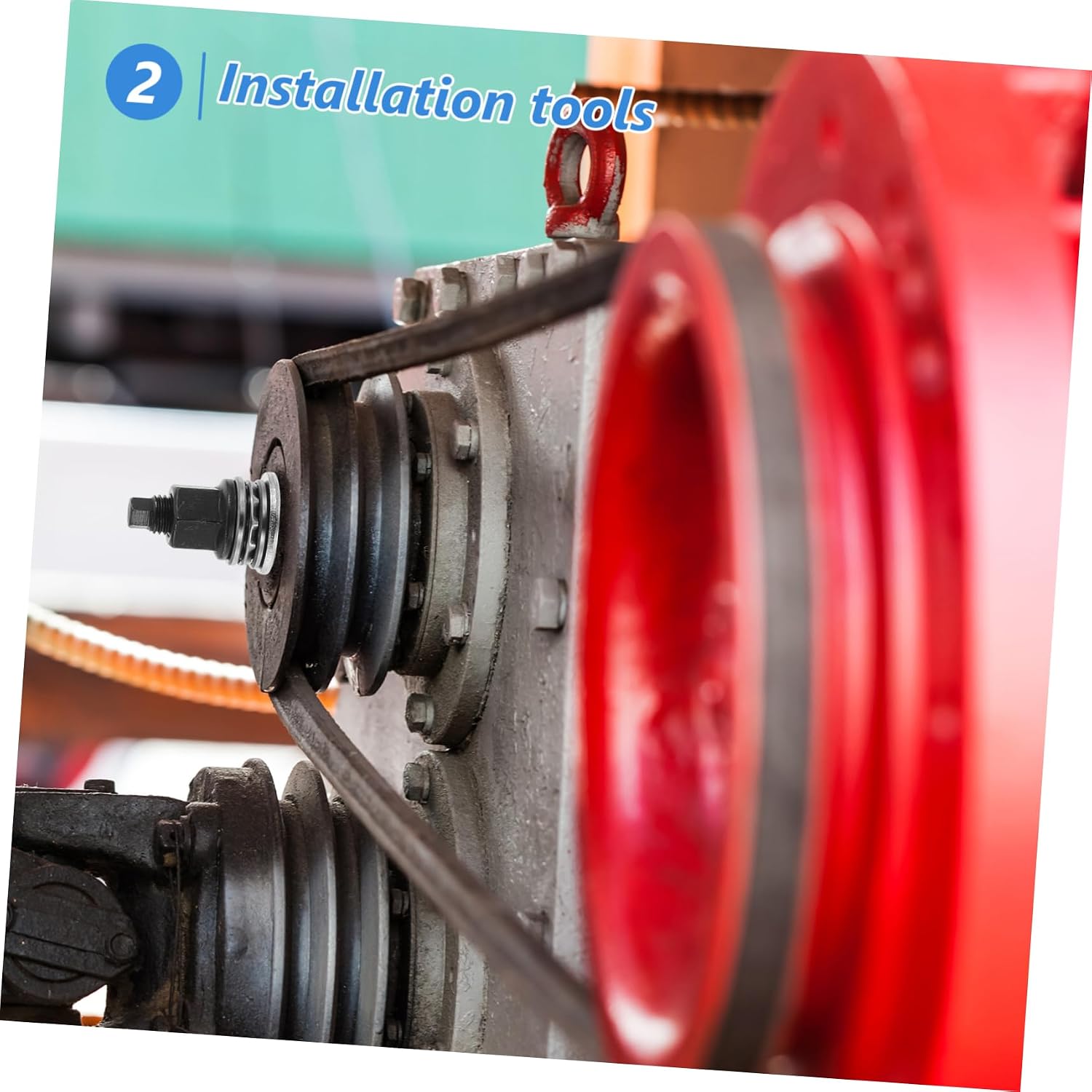 Crank Pulley Install Tool with Thrust Bearing, Metal