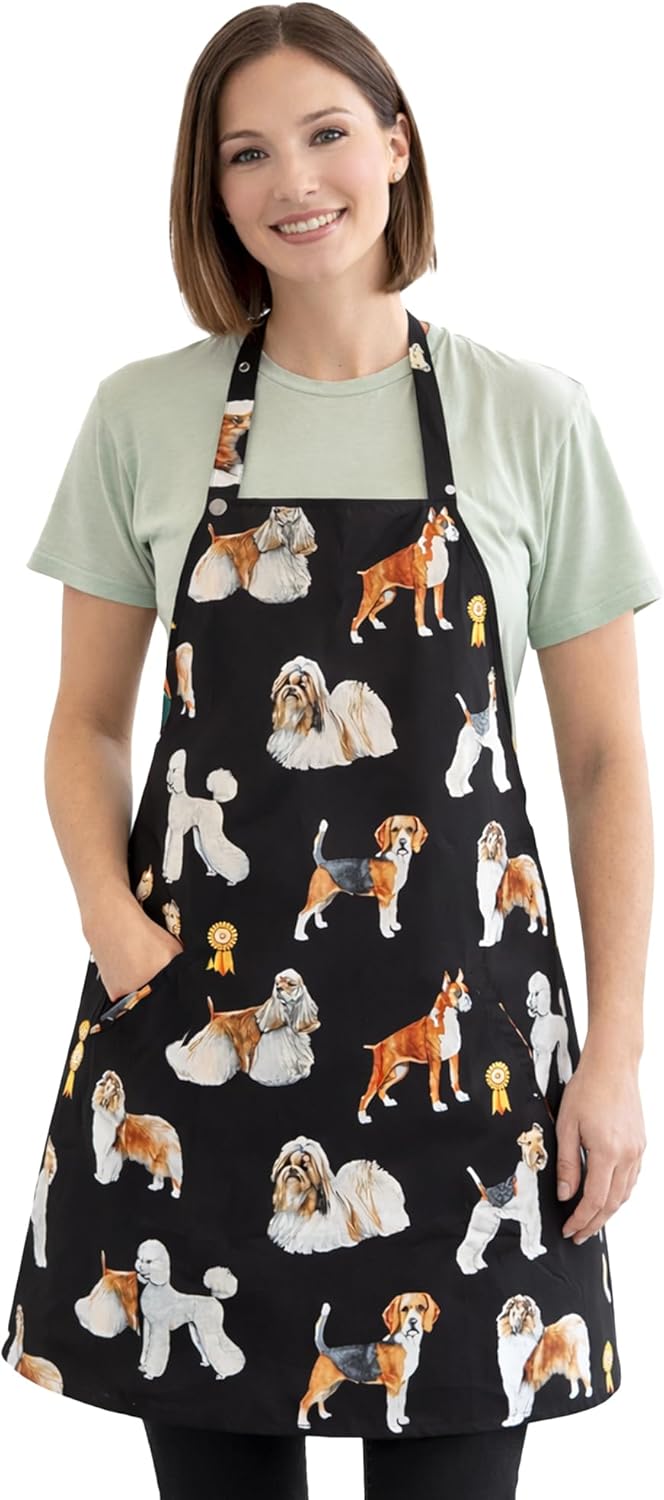 Ladybird Line 655 Unisex Dog Groups Waterproof Apron, Hair Bleach Resistant, Adjustable Neck Band, Breathable Mesh Lining