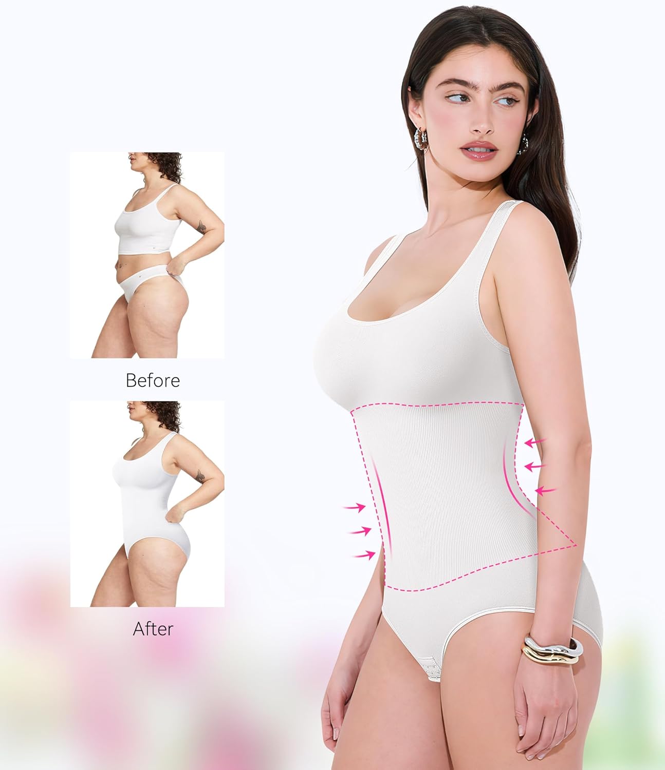 Shapewear Bodysuits for Women Tummy Control Shapewear Faja Body Shaper Body Suit Going out Tops - Image 6