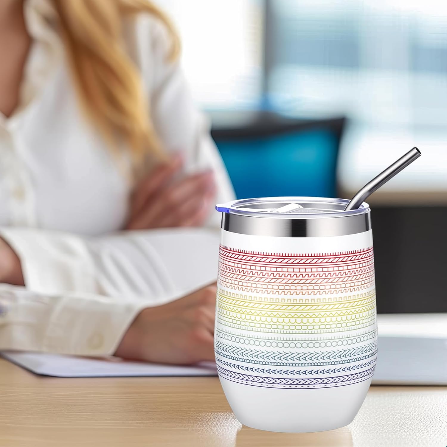 Geiserailie 12 oz Funny Message Coffee Mug Birthday White Elephant Gifts Stainless Steel Mug Insulated Tumblers Wine Cup Gag Gift for Valentines Friends Family Coworkers Christmas(White,Sunshine) - Image 2