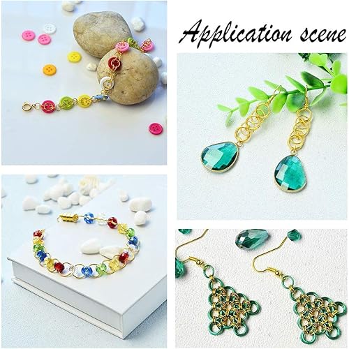 Miniatura 7 de PH PandaHall 1250 anillos de salto abiertos, 6 tamaños de anillo de joyería, anillos de bloqueo de salto, conectores de anillo o anillos de oro rosa