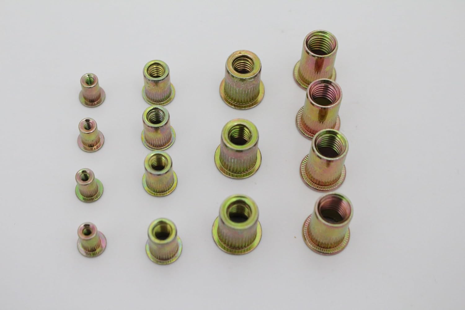 Generic 1/2-13 Zinc Plated Steel Flange Nutserts - Rivet Nut - Rivnut Nutsert - USA - 100 pc