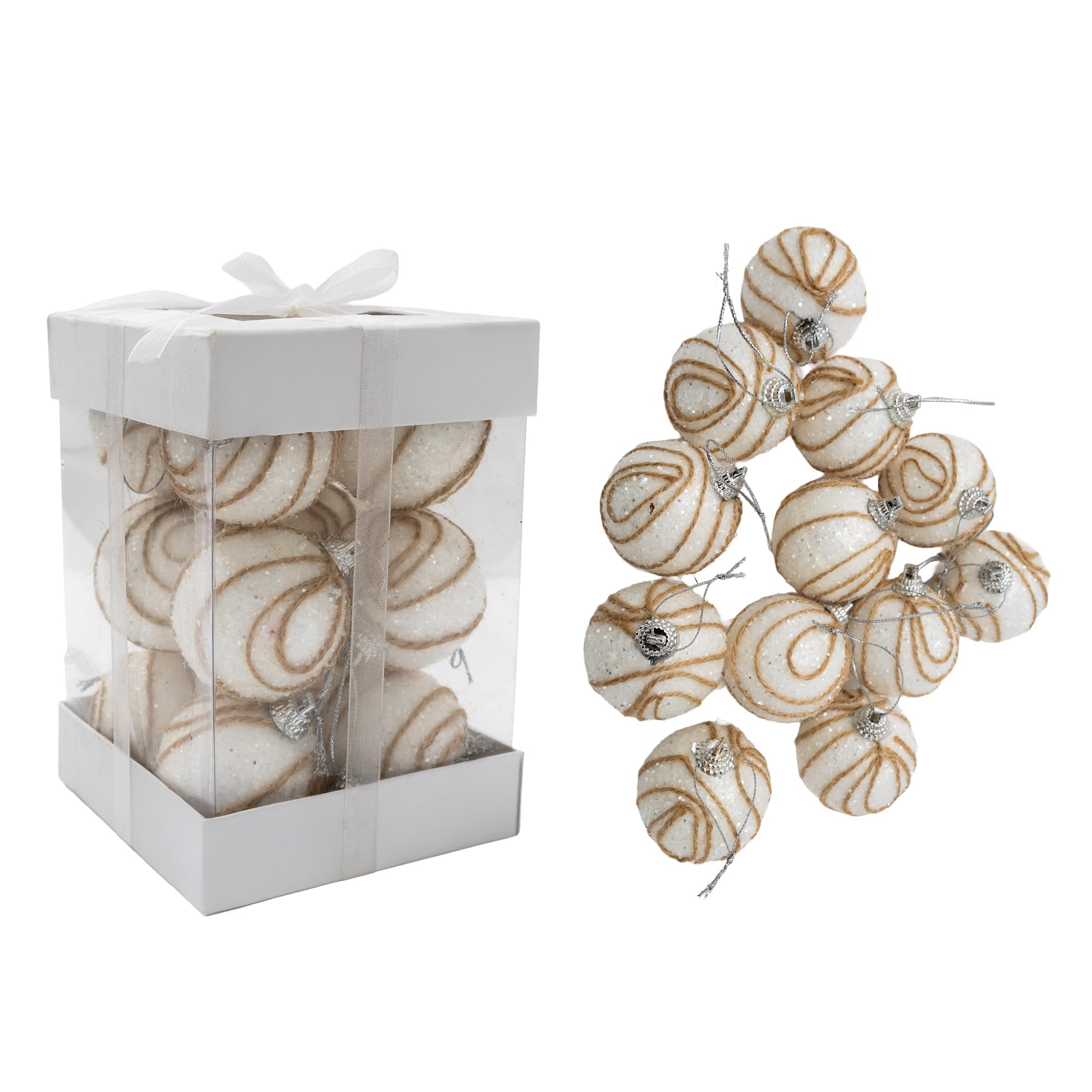 Shatchi Glitter Soft Foam Shatterproof Bauble 6 Pack
