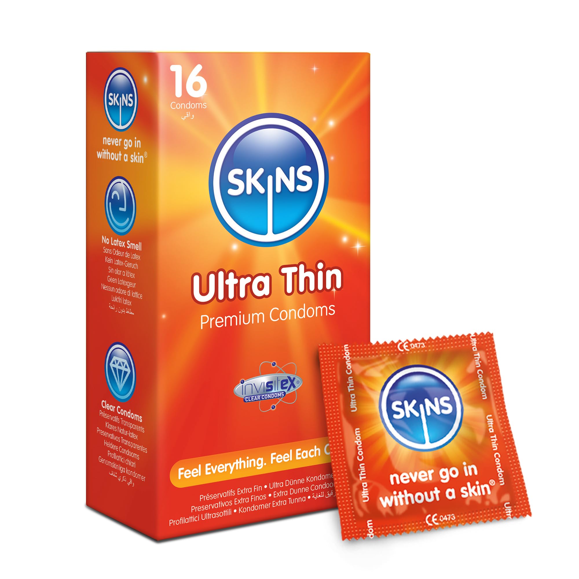 Skins Ultra Thin Condoms 16 Pack - Clear