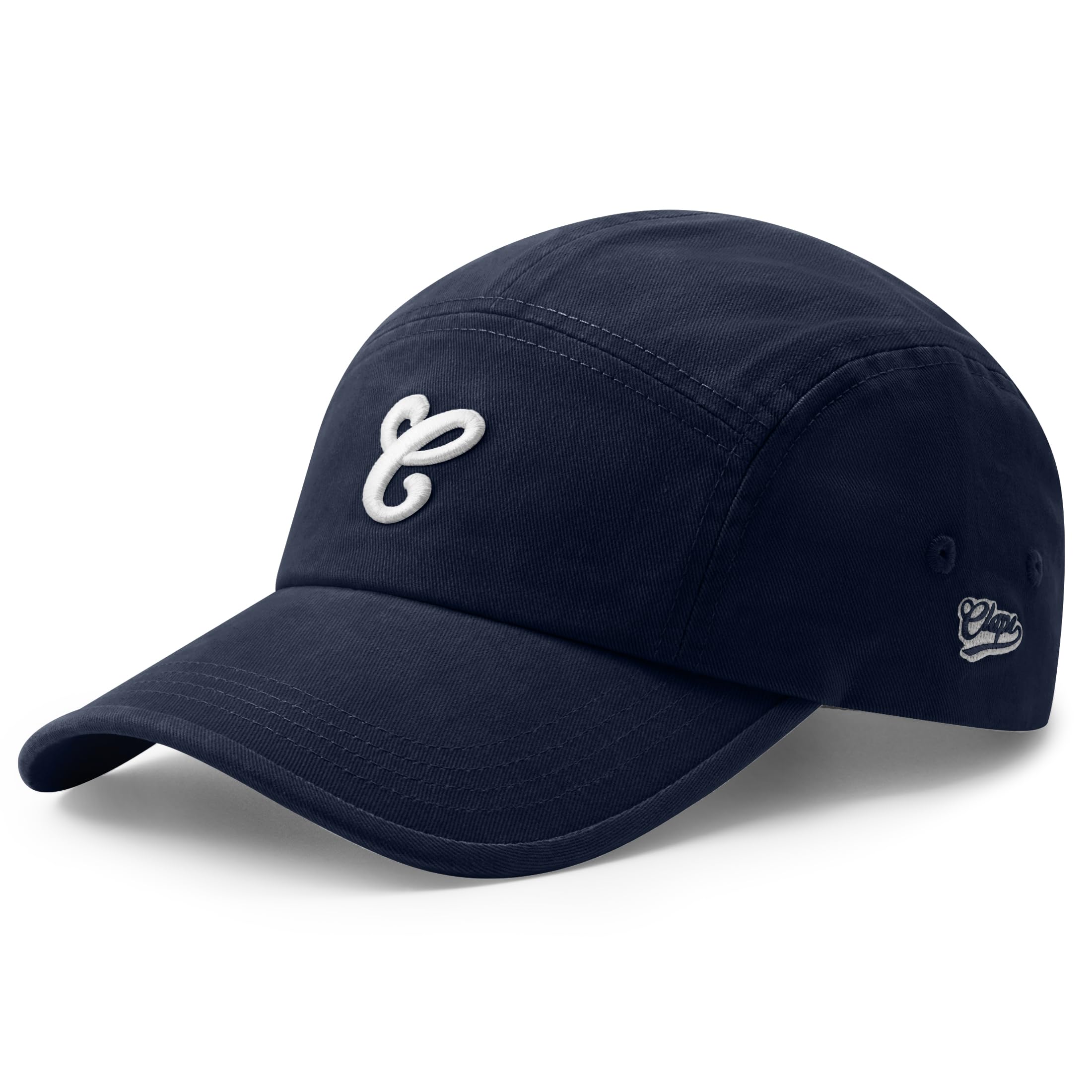 CLAPE 5 Panel Cap Herren Damen Baumwolle Basecap mit Gebogene Krempe | Verstellbar,Weich,Sonnenschutz,Unisex Schirmmütze Baseballkappe für Alltag,Freizeit,Reisen