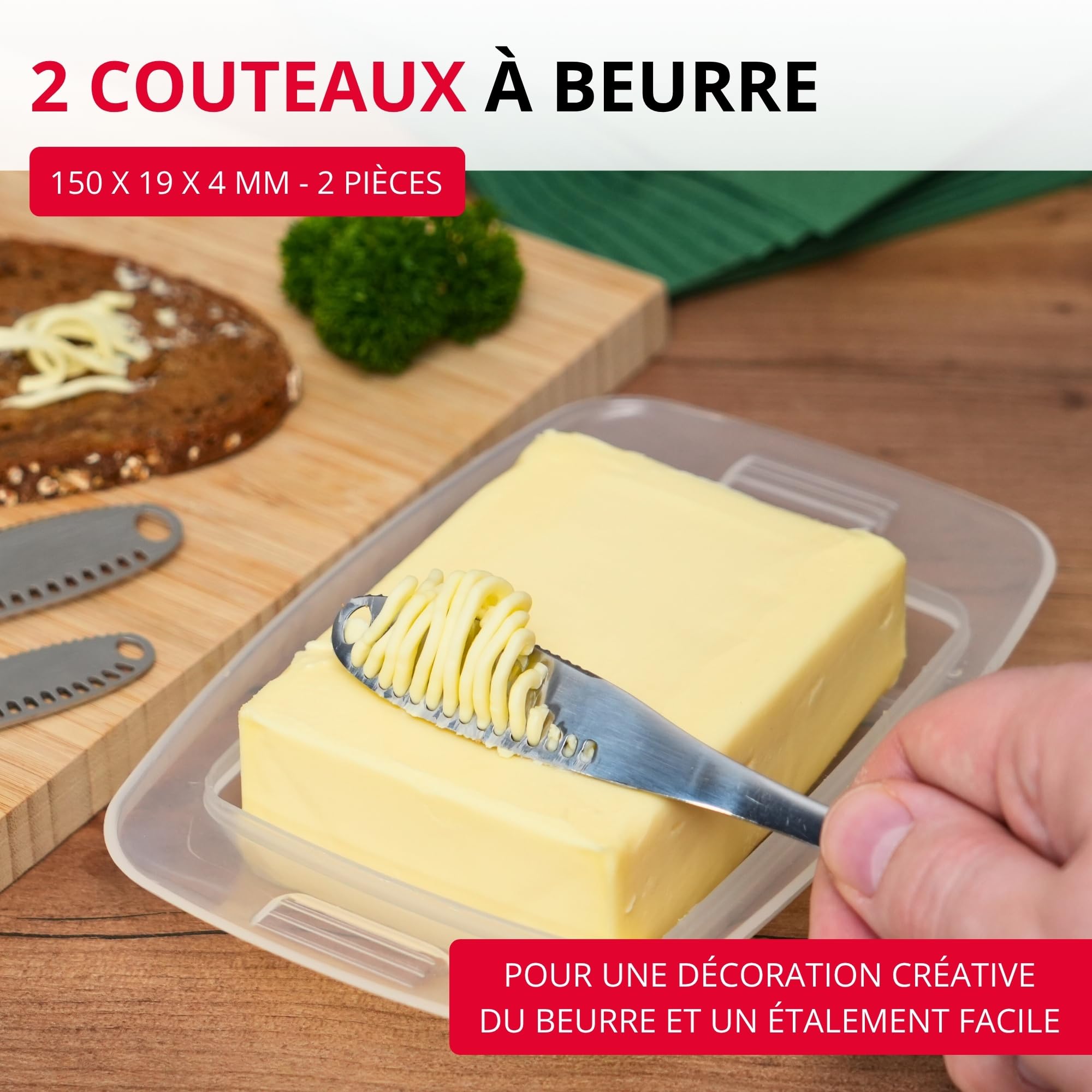 Image secondaire de Set de Couteaux à Beurre Westmark - 2 Pièces avec Lame Dentelée