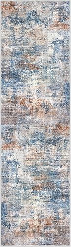 Miniatura 49 de IOHOUZE Alfombra pequeña abstracta de 2 x 3 pies, alfombra de entrada lavable para entrada interior, alfombras con respaldo de goma, alfombra gris