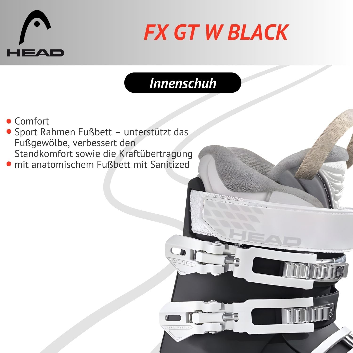 HEAD FX GT W Skischuhe Damen - MP26.5 EU41.5 - All-Mountain Skistiefel mit Flex 50 - breite Passform & Komfort-Innenschuh - für fortgeschrittene bis Gute Fahrer