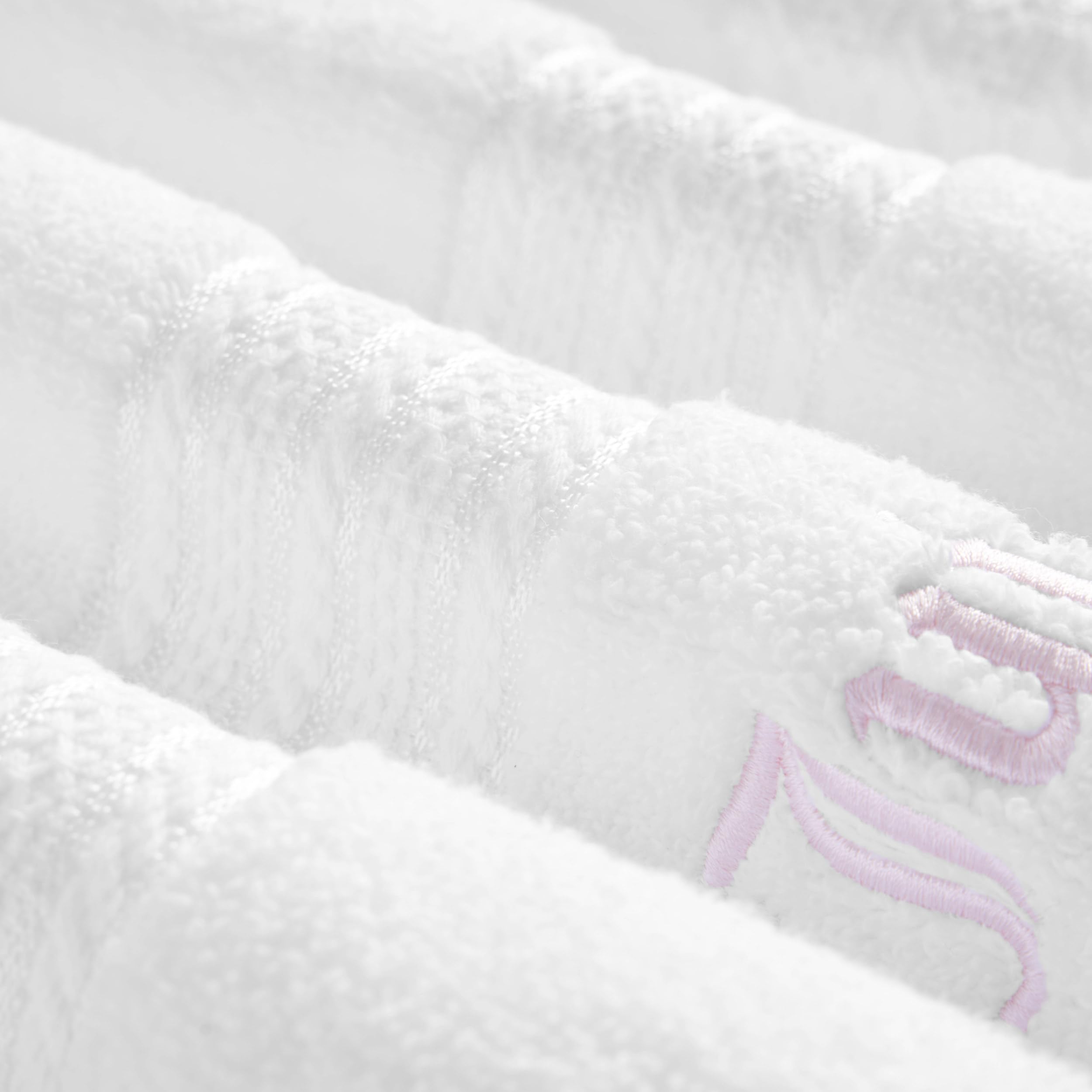 Juicy Couture Alyssa Luxurious 6 Piece Bath Towel Set - (2) Bath Towels, (2) Hand Towels, and (2) Washcloths - Black Premium Bathroom Towel Set: White 6 Piece Set