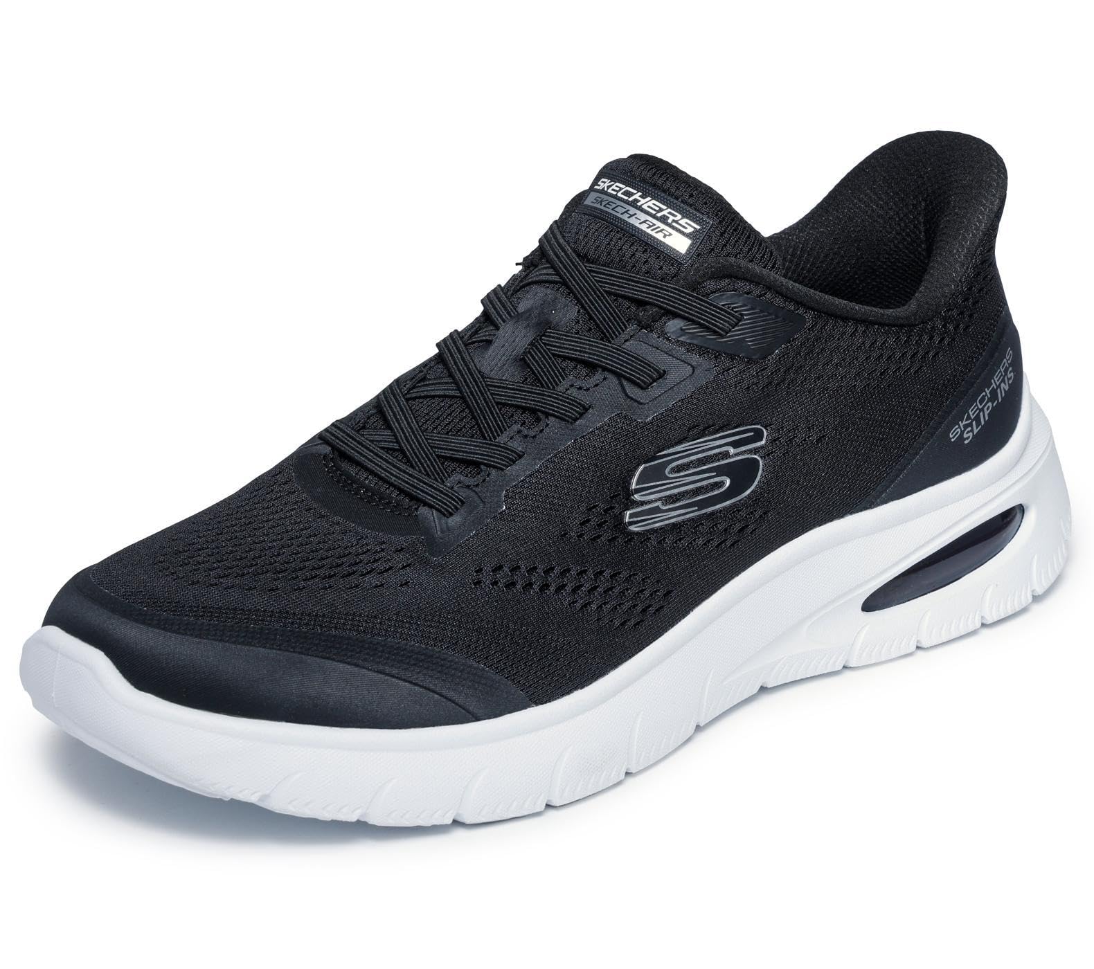 Skechers Men's Black Slip On Trainers in Size 11, Sports Direct
