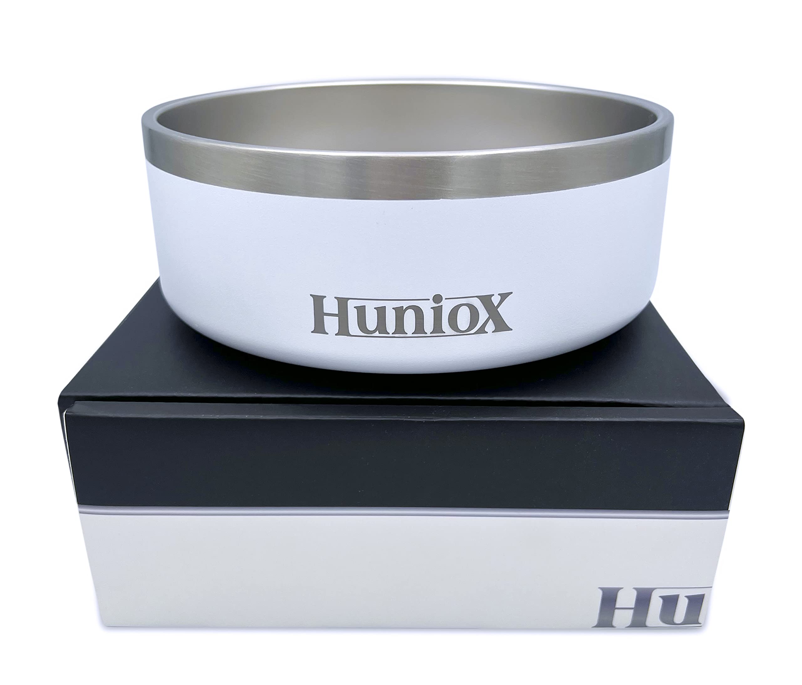 HUNIOX® 1,25 L Comedero Perro Acero Inoxidable –Bebedero para Perros – Cuenco para Gatos - Comedero y Bebedero Perro – Dog Bowl – Plato Comida Gato Acero Inoxidable Base Antideslizante (Everest)