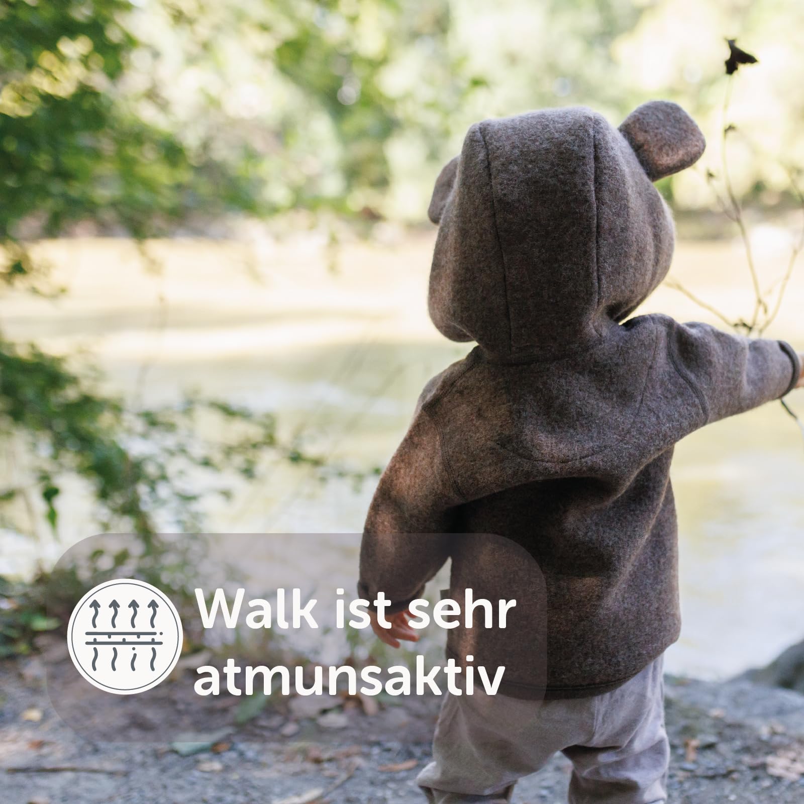cocoome Wollwalk Jacke für Kinder | aus Natur Schurwolle mit Reißverschluss | Walk Jacke für Baby | Walkjacke Tiere | in Europa gefertigt | verschiedene Größen und Modelle | Größentabelle beachten