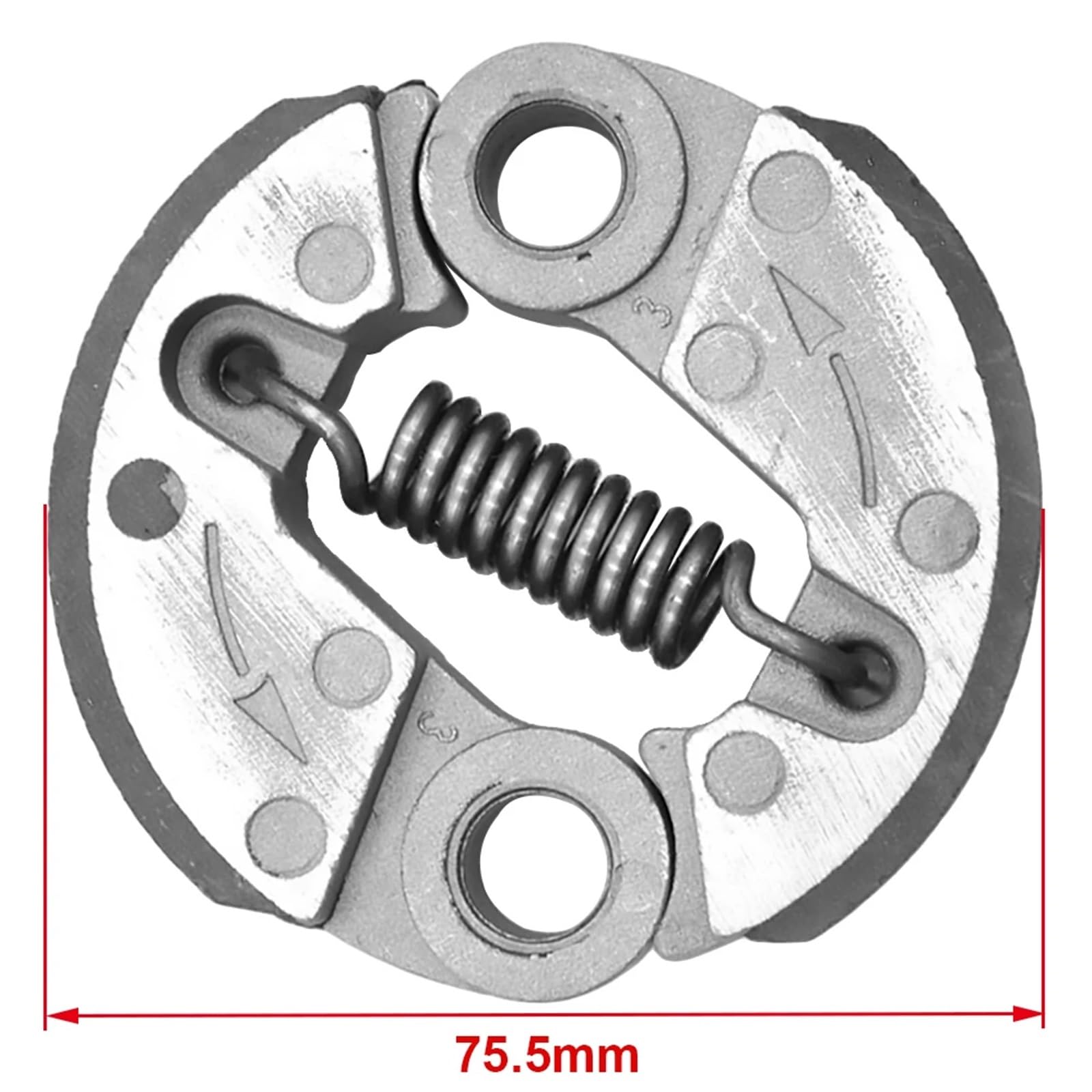 Frizione in Alluminio da 75,5 mm for Em-Ark 4191153AR for 36 37 38 42 43 44 for decespugliatore E-fco EF3600 EF3700 EF3800