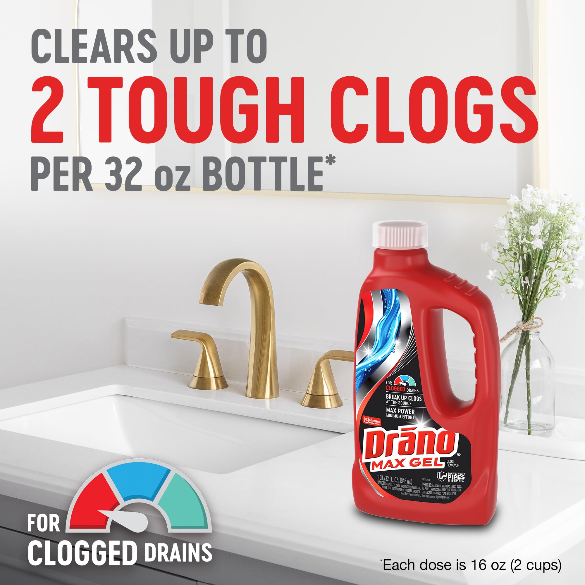Drain Clog Remover & Cleaner, 32oz S37864