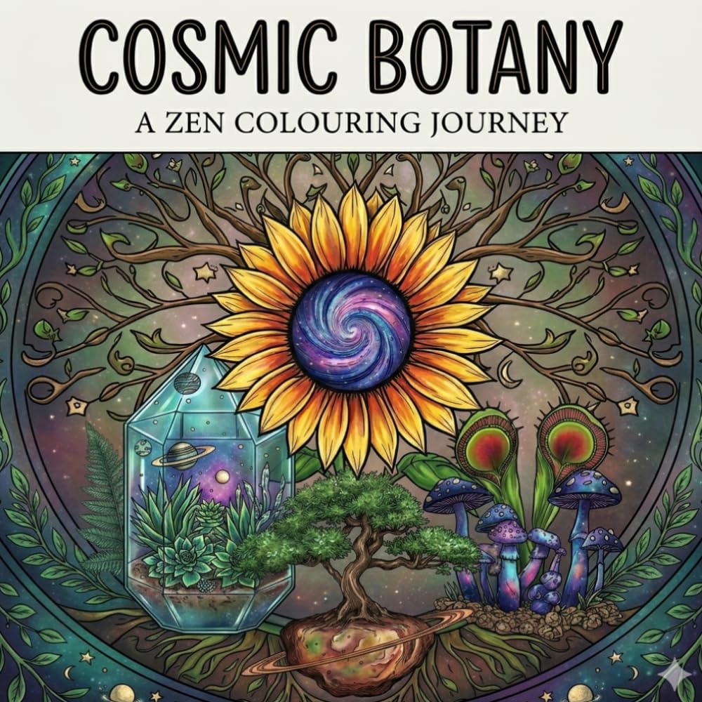 Cosmic Botany: A Zen Colouring Journey