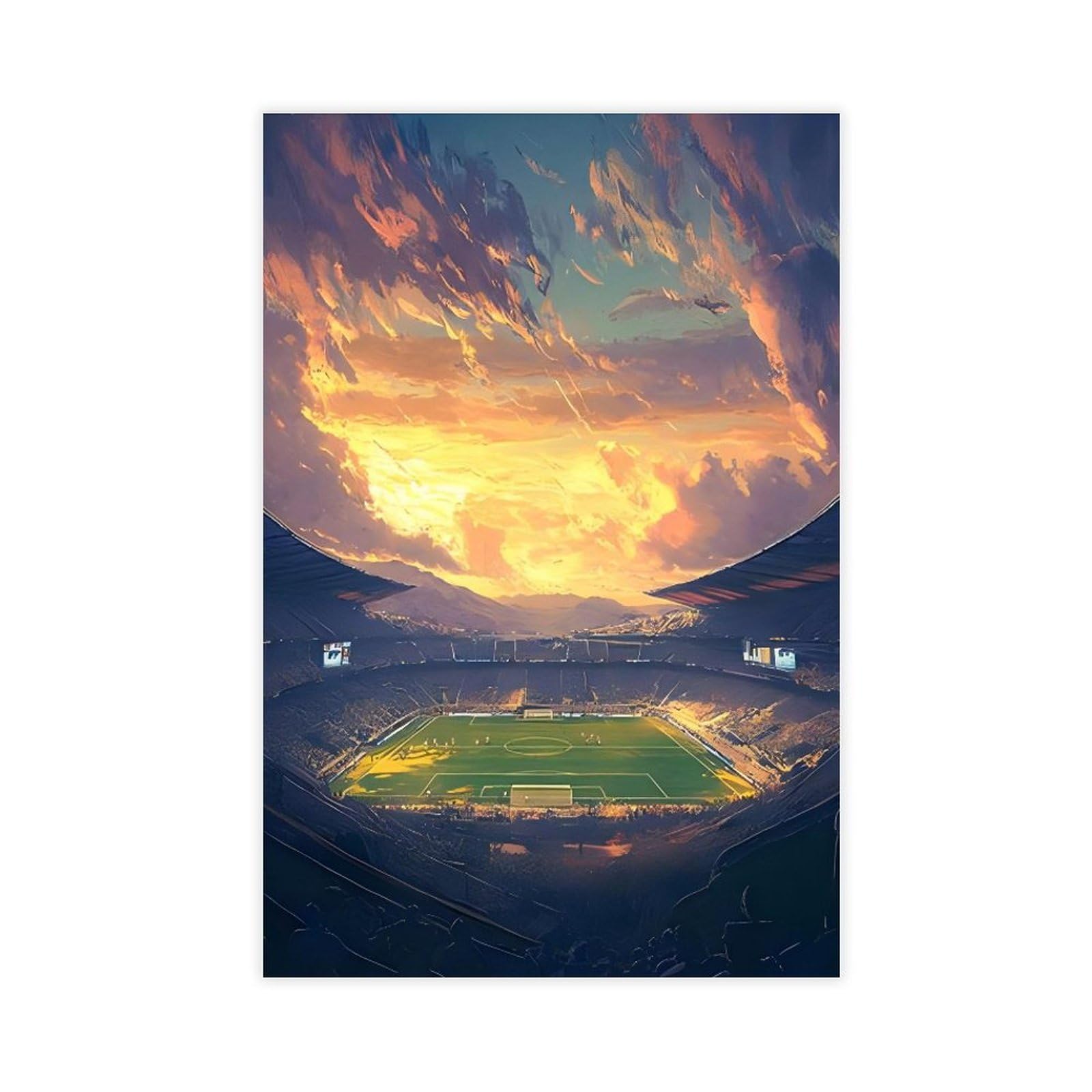 Bareronor Fútbol Retro Canvas Poster for Home Decor Gift