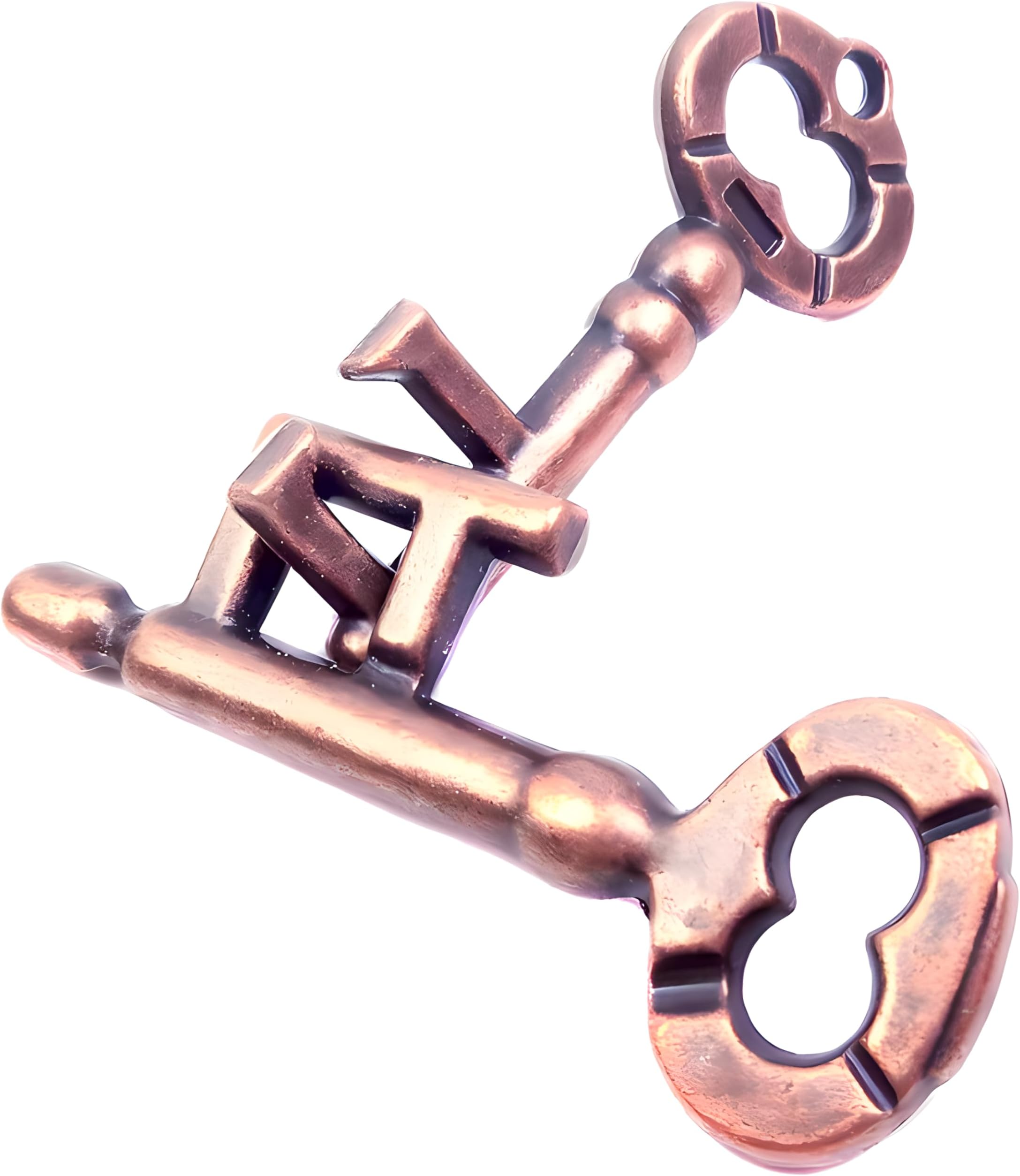 Traditional Metal Brain Teaser – Classic Puzzle Toy for Logic & Skill Development (Keys)