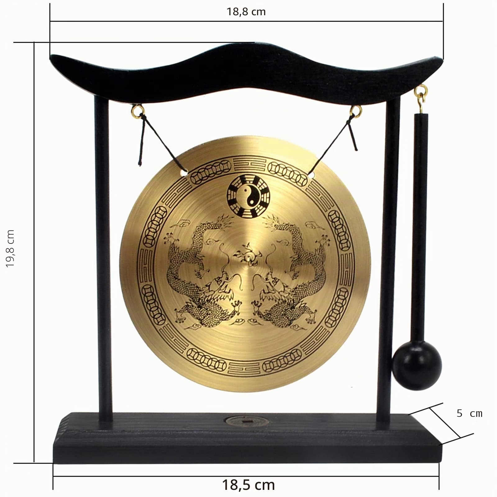Feng Shui Zen Gong Meditation Gong für Schreibtisch Orientalische buddhistische Home Office Dekor