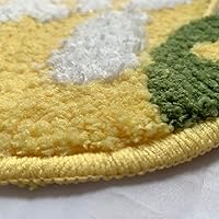 Vista 5 de UKELER Alfombra de baño suave de limón amarillo para niños, antideslizante, absorbente, lavable, peluda, decoración de dormitorio de niños, tapete