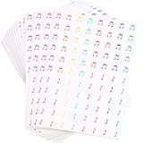 Outus 1760 Pieces Music Notes Stickers Colorful 20 Sheets Musical Label Cartoon Mini Sticker Teacher Appreciation Gift Teacher Incentive Stickers Students Scrapbooking Planner Calendar
