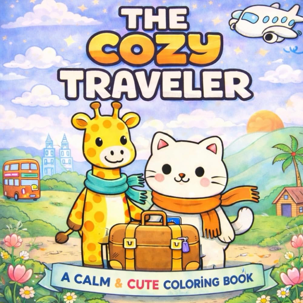 The Cozy Traveler: A Calm & Cute Coloring Book (Cozy Collection Series)