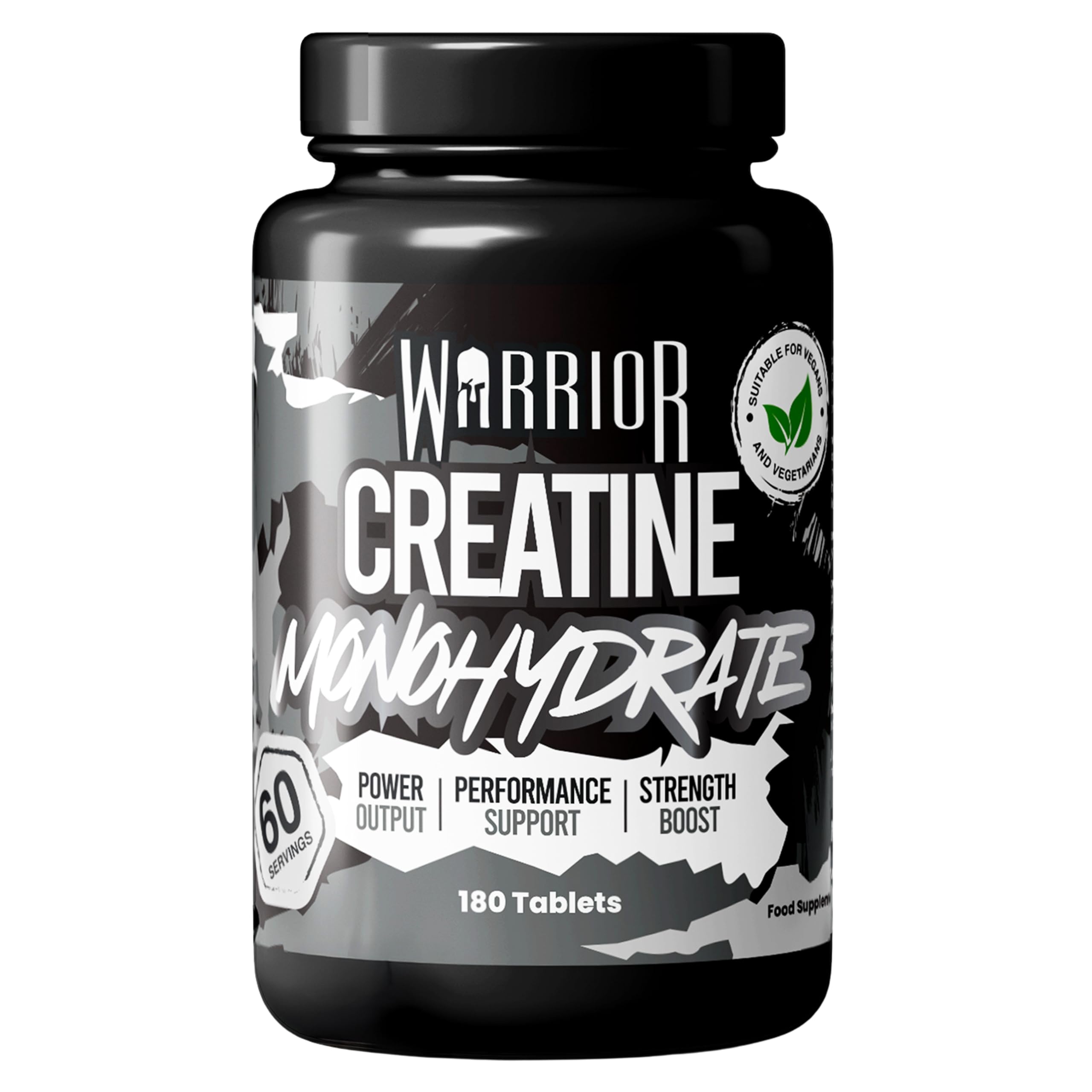 Warrior Creatine Monohydrate Tablets 180 High Strength Creatine Supplement