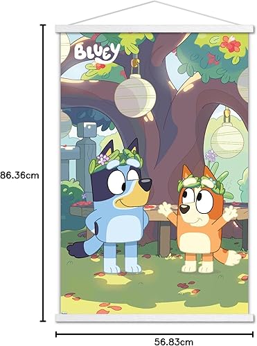 Miniatura 9 de Trends International Bluey - Póster de pared dúo, 22.375 x 34 pulgadas, paquete de impresión y colgador blanco