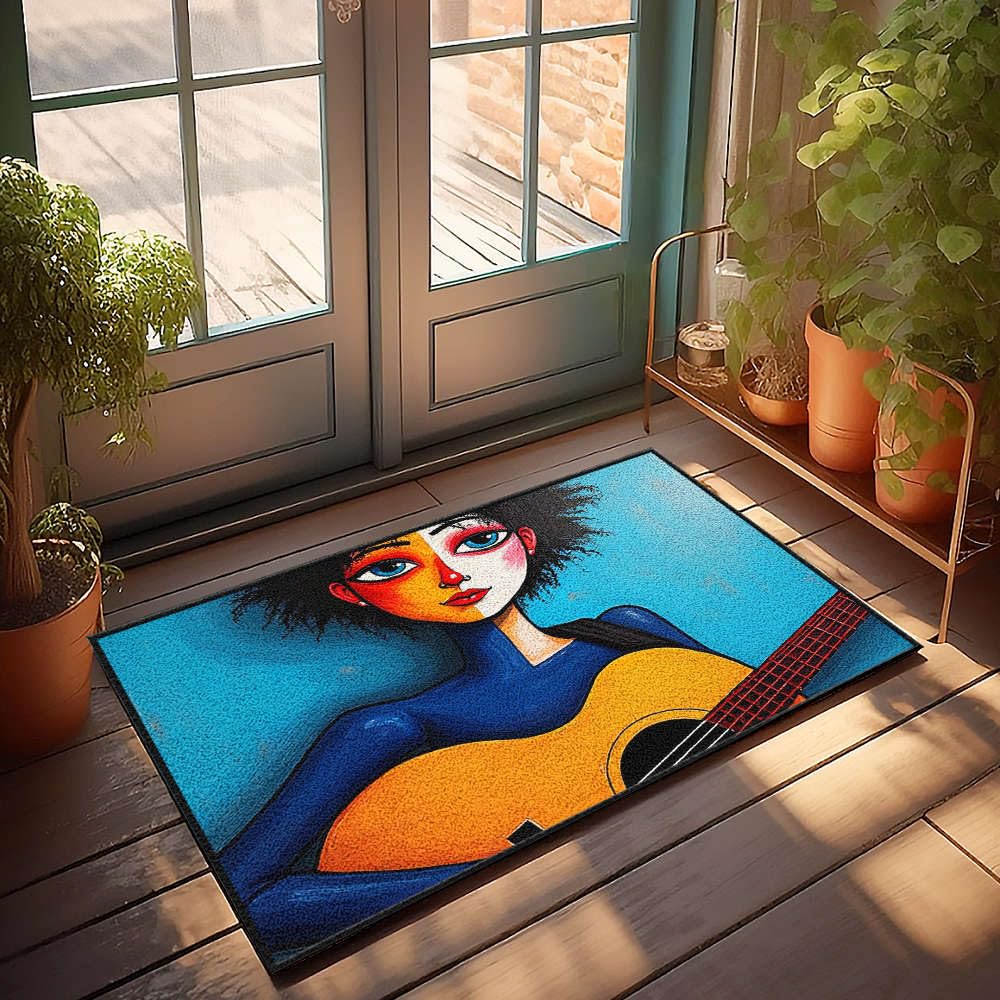 Tapis de guitare acoustique pour embellir votre entrée terrasse 65x90