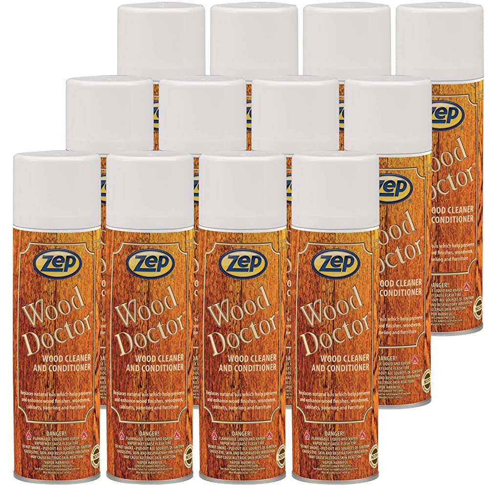 Zep Wood Doctor Professional Furniture Cleaner and Polish - 16 Ounce (Case of 12) 6701- Excellent for Furniture, Woodwork, Cabinets, Floors, and Any